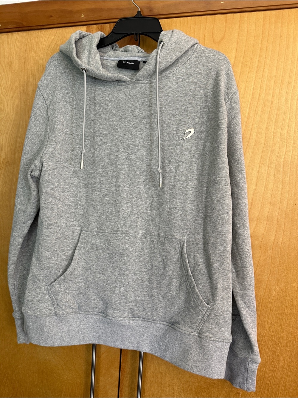 Boxraw Men's Gray Pullover Hoodie with Subtle Chest Logo new not worn $75 retail